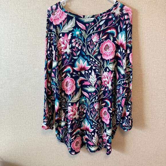 Crown & Ivy Woman's Floral Soft Knit Pullover Top Size XXL - Picture 3 of 7